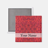 Rottribal-Damastmuster Magnet (Vorderseite/Rückseite)