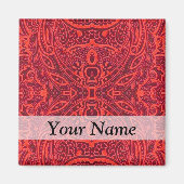 Rottribal-Damastmuster Magnet (Vorne)