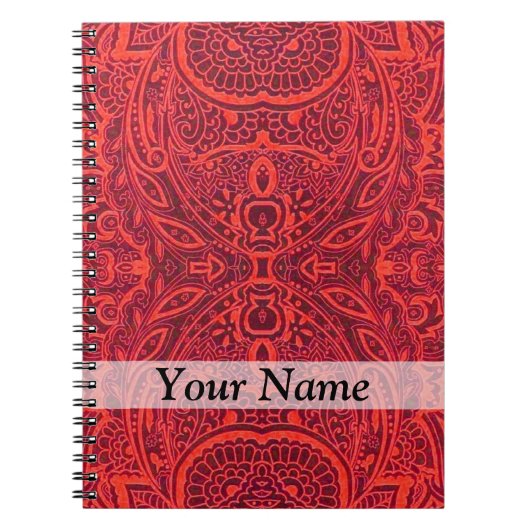 Rottribal-Damastmuster Notizblock (Vorderseite)