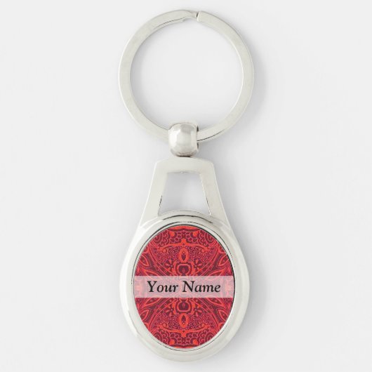 Rottribal-Damastmuster Schlüsselanhänger (Vorderseite)