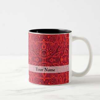 Rottribal-Damastmuster Zweifarbige Tasse