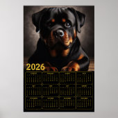 Rottweiler 2026 Kalender Poster (Vorne)