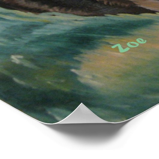 Rottweiler-2-Poster Poster (Ecke)