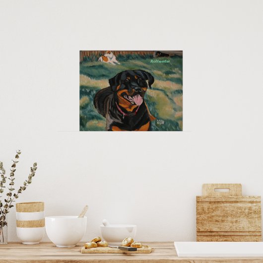 Rottweiler-2-Poster Poster (Küche)