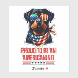Rottweiler 4. Juli American Flag Brille Aufkleber