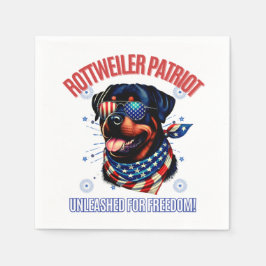Rottweiler 4. Juli American Flag Brille Serviette