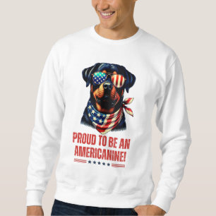 Rottweiler 4. Juli American Flag Brille Sweatshirt