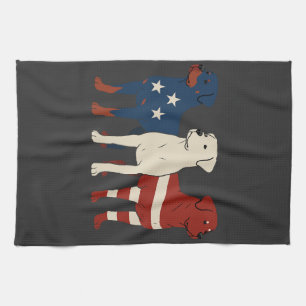 Rottweiler 4. Juli Hunde Liebhaber Männer USA-Flag Geschirrtuch