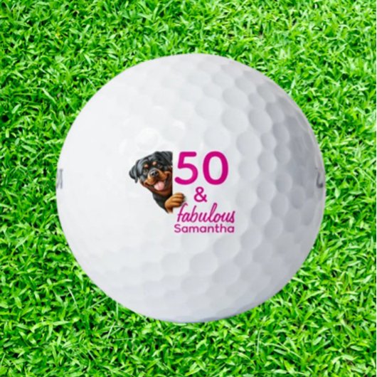 Rottweiler 50th Birthday   Golfball
