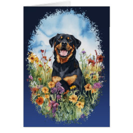Rottweiler - 5" x 7" Art Card