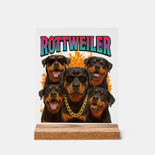 Rottweiler acrylschild (Vorderseite)