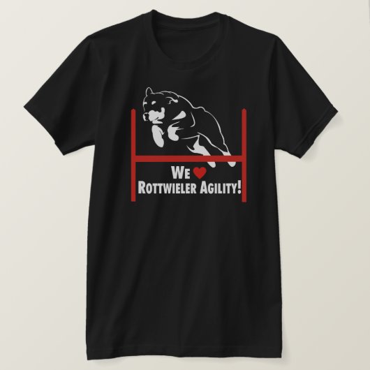 Rottweiler Agility-Liebe T-Shirt (Design vorne)