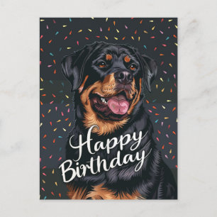 Rottweiler Alles Gute zum Geburtstag Postkarte