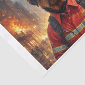 Rottweiler als Feuerwehrmann - Seidenpapier (Ausschnitt)
