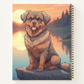 Rottweiler am See Notizblock (Rückseite)