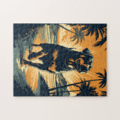 Rottweiler am Strand Puzzle (Horizontal)