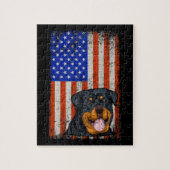 Rottweiler American Flag Rottweiler Puzzle (Vertikal)