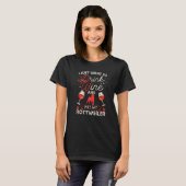 Rottweiler And Wine Rotti Rottweiler T-Shirt (Vorne ganz)