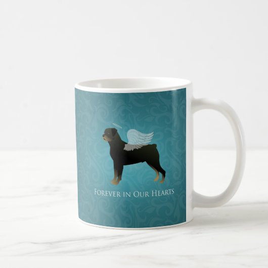 Rottweiler Angel - Entwurf eines Pet-Memorial Kaffeetasse (Rechts)