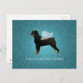 Rottweiler Angel - Entwurf eines Pet-Memorial Postkarte (Vorne/Hinten)