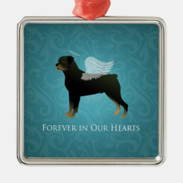 Rottweiler Angel - Entwurf eines Pet-Memorial Silbernes Ornament