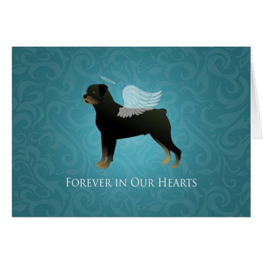 Rottweiler Angel - Memorial Sympathy Card für Haus (Vorderseite (Horizontal))