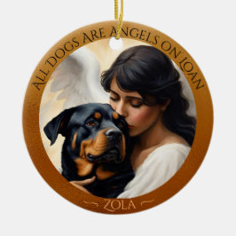 Rottweiler Angel Personalisiert Memorial Keramik Keramik Ornament