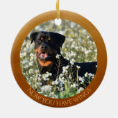 Rottweiler Angel Personalisiert Memorial Keramik Ornament (Hinten)