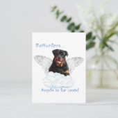 Rottweiler Angel Postkarte (Stehend Vorderseite)