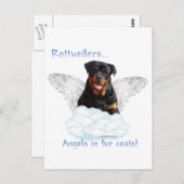 Rottweiler Angel Postkarte (Vorne/Hinten)