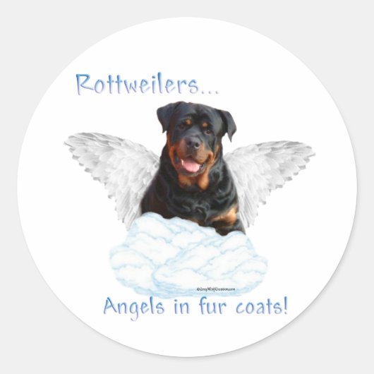Rottweiler Angel Sticker (Vorderseite)
