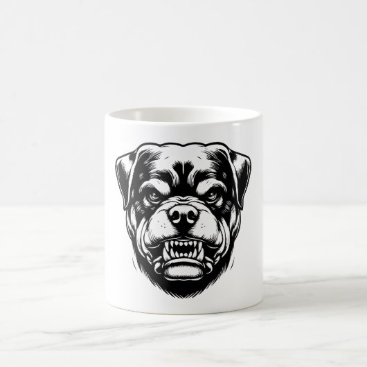 Rottweiler Angry Face Kaffeetasse (Mittel)