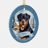 Rottweiler Art Dog Pet Keramik Ornament (Rechts)