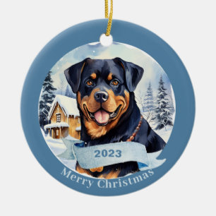 Rottweiler Art Dog Pet Keramik Ornament