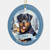 Rottweiler Art Dog Pet Keramik Ornament (Links)
