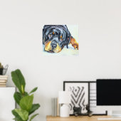 Rottweiler Art Print Poster (Heimbüro)