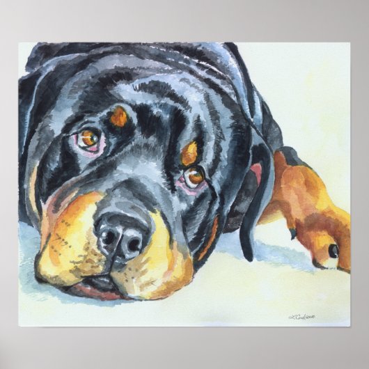 Rottweiler Art Print Poster (Vorne)