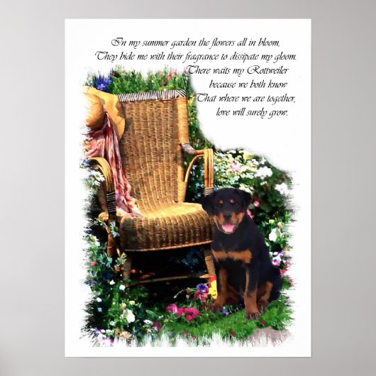 Rottweiler Art Print Poster (Vorne)