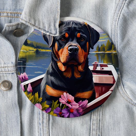 Rottweiler auf dem Paddle: Ein Landschaftliches Ab Button (Beispiel)