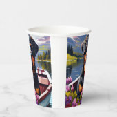 Rottweiler auf dem Paddle: Ein Landschaftliches Ab Pappbecher (Rechts)