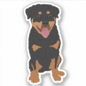 Rottweiler Aufkleber (Vorderseite)