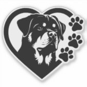Rottweiler Aufkleber (Vorderseite)