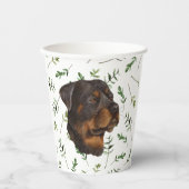 Rottweiler Baby Dusche Thema Wasserfarbe Pappbecher (Vorderseite)