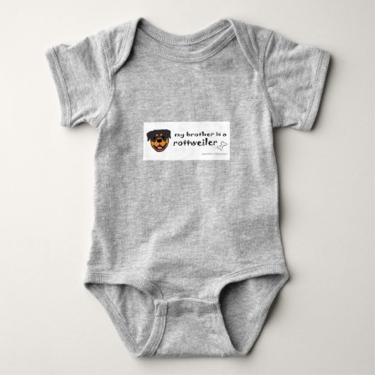 Rottweiler Baby Strampler (Vorderseite)