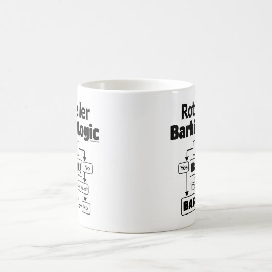 Rottweiler Barking Logic Kaffeetasse (Mittel)