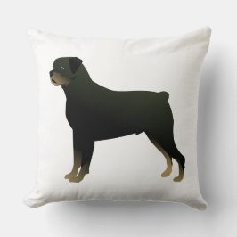 Rottweiler Basic Hund Rasse Illustration Silhouett Kissen
