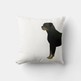 Rottweiler Basic Hund Rasse Illustration Silhouett Kissen