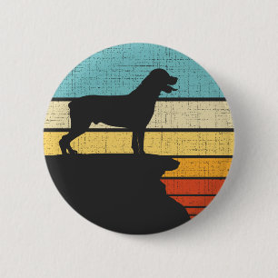 Rottweiler Besitzer Retro Vintage 60er 70er Hunde Button