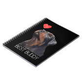 Rottweiler Best Buddy Dog Heart Notizblock (Linke Seite)