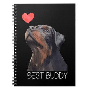 Rottweiler Best Buddy Dog Heart Notizblock